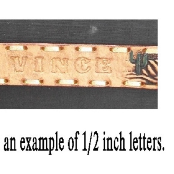 Western Styled Children's Leather Belt - Picture 2 of 5